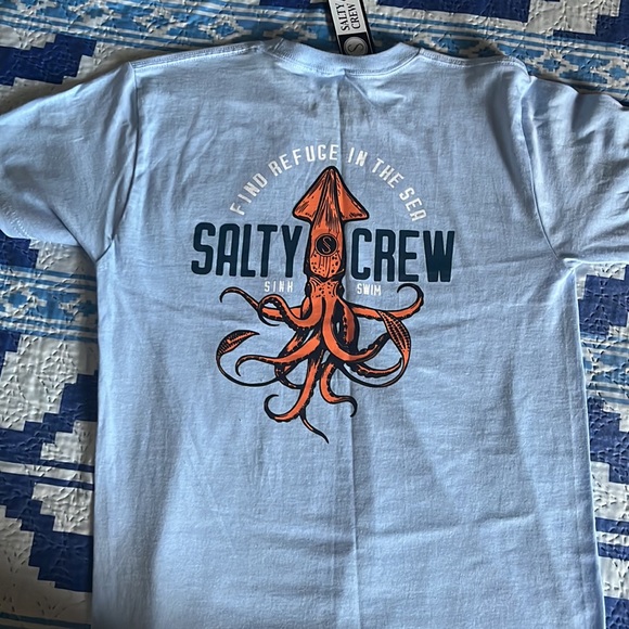 Light Blue Salty Crew T-shirt - Picture 3 of 4